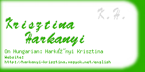 krisztina harkanyi business card